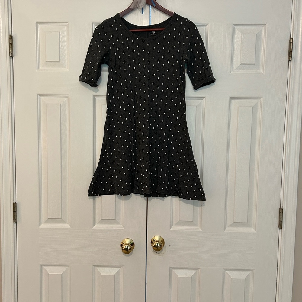 Old Navy Black Dot-Print Stretch Knit Dress
